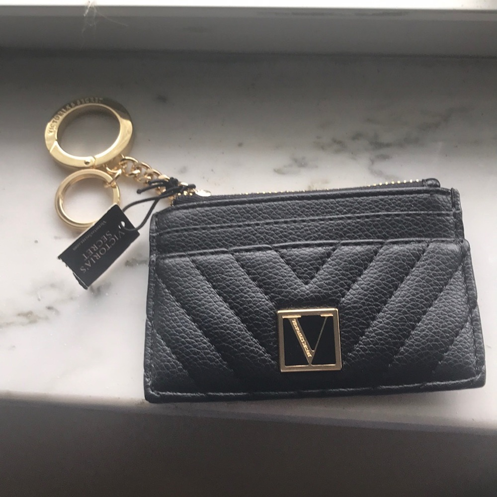 Victoria Secret Black Keychain Card Case